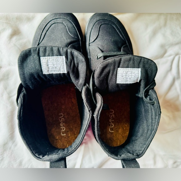 Men’s size 12 Rutsu Original Barefoot Sneakers High Black with transition insole - Picture 4 of 11